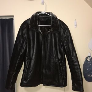 Andrew Marc Leather Faux Fur Jacket